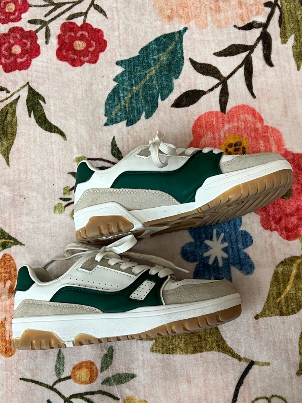 Kids Green and White Casual Sneakers